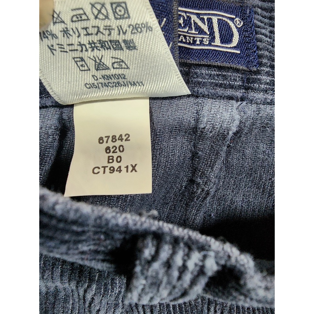Lands' End Women's Vintage Corduroy Navy Blue Pleated Size 10 Regular Trouser - Picture 5 of 9